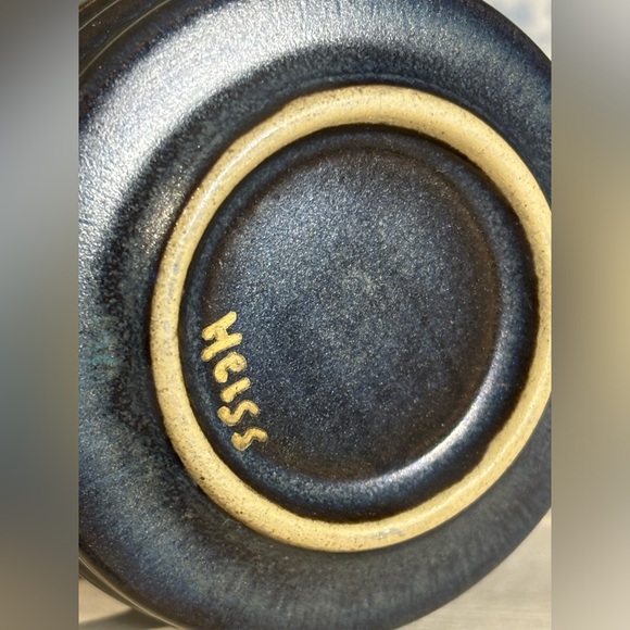 VTG Denby England Kismet Blue Stoneware Teacup and Saucer Heiss - Picture 9 of 12